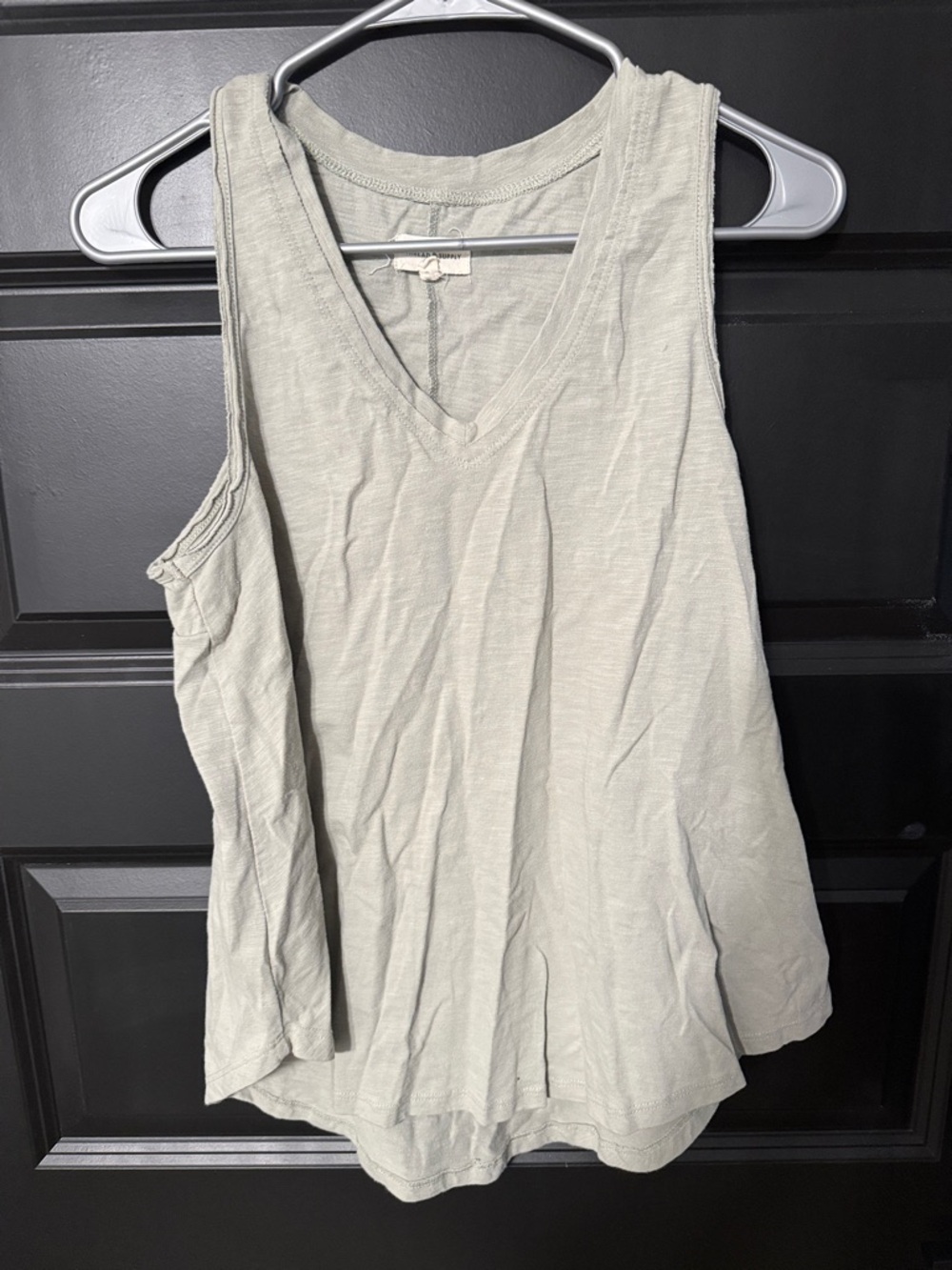 Thread & Supply V-Neck Tank Top in Sage Green